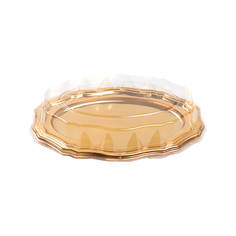 Zlatý plastový podnos na dort