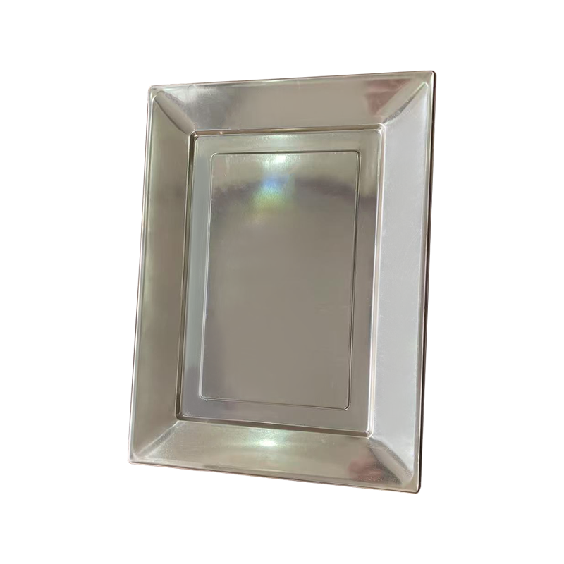 Jednorázový PS stříbrný podnos na jídlo