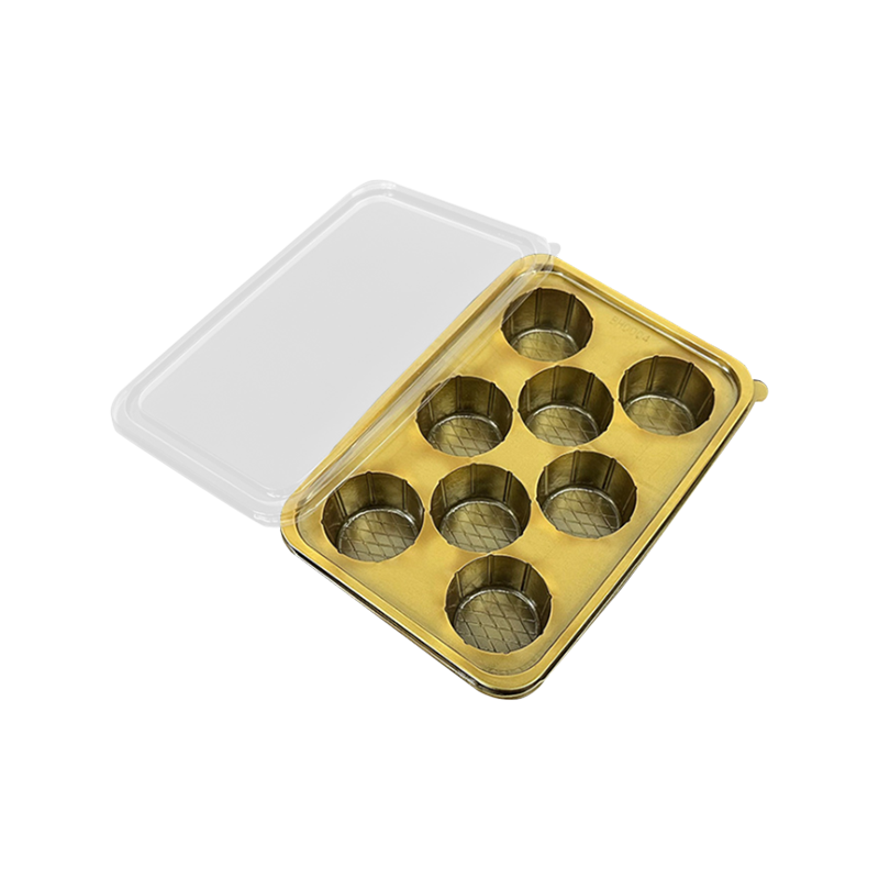 8dutinová jednorázová plastová pečicí krabice