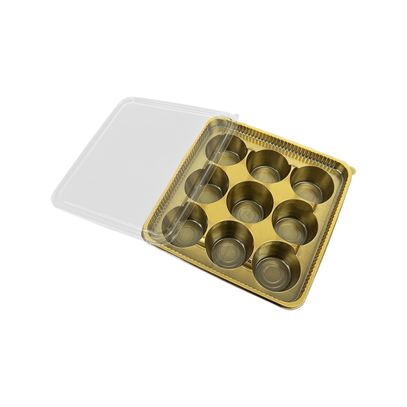 9-dutinová kruhová krabička na balení PET bonbónů