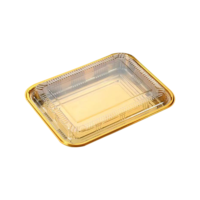 Zlatý jednorázový japonský box na sushi